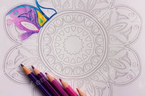 Preview: Coloring mandala