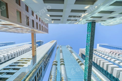 Preview: Dubai Downtown skyline, United Arab Emirates or UAE. Urban city.