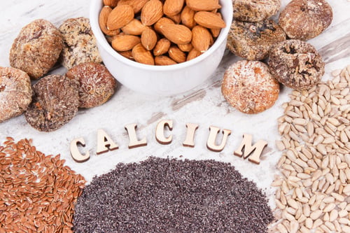 Preview: Products and ingredients containing calcium and dietary fiber, healthy nutrition