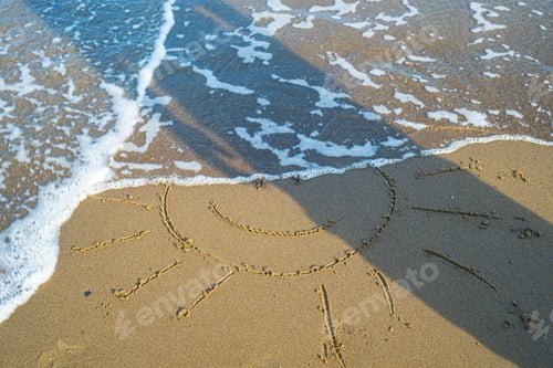 Preview: sun on beach sand beach time