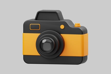 Preview: Compact camera device in black, yellow
