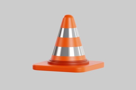 Preview: Orange medical isolation cone