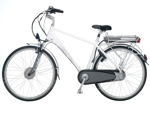 Preview: New bicycle isolated on a white background