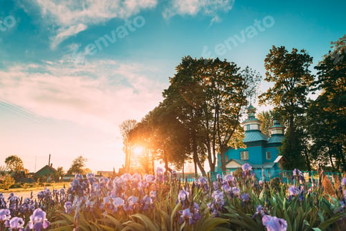 Preview: Staraya Belitsa, Uritskiy Sel'sovet , Gomel Region, Belarus. Old Wooden Orthodox Church Of St