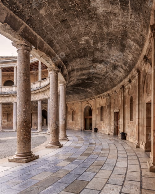 Preview: Scenic view of a beautiful building in Granada, Spain