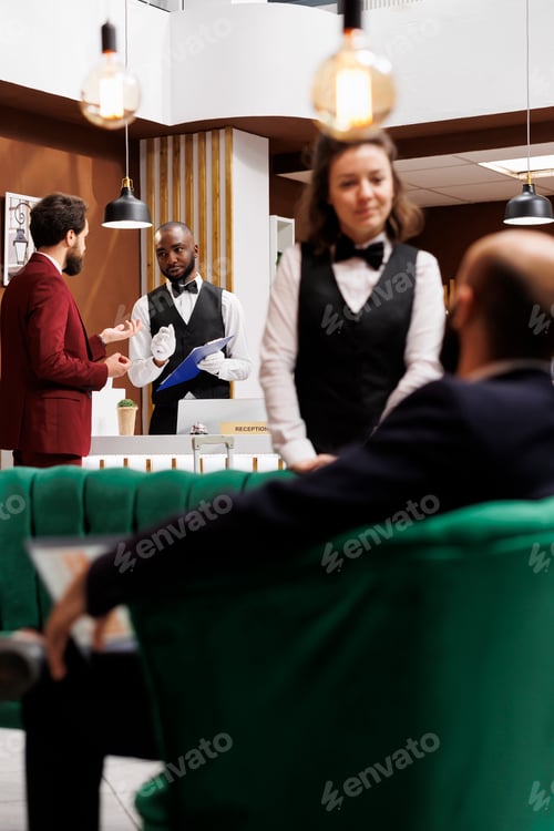 Preview: Businessman at reception front desk