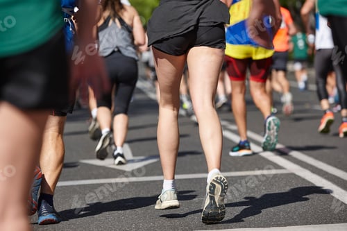 Preview: Runners on the street. Healthy lifestyle. Jogging exercise. Athletics