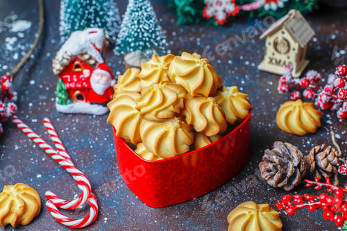 Vorschau: Leckere hausgemachte Weihnachtsplätzchen.