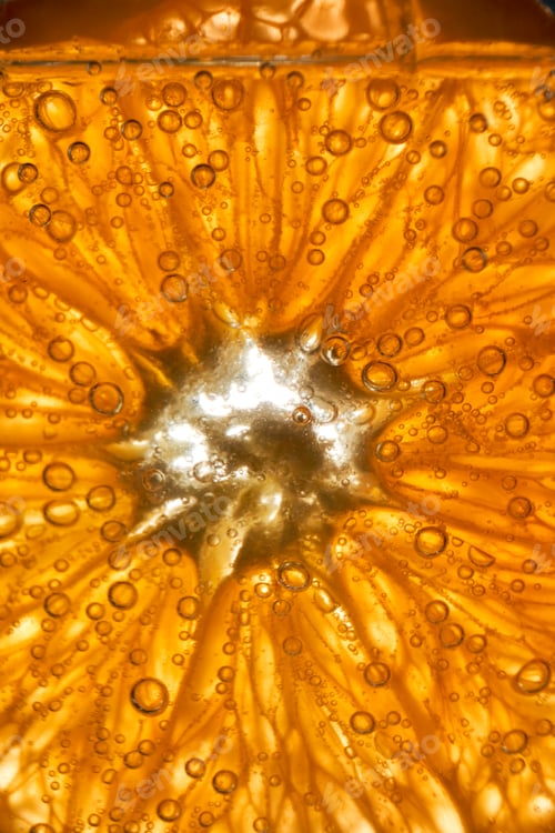 Preview: Round orange slice in glass