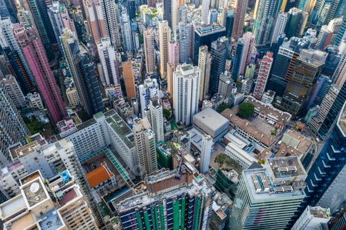 Preview: Central, Hong Kong 29 April 2019: Aerial view of Hong Kong city