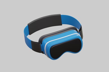Preview: Virtual reality headset blue accent