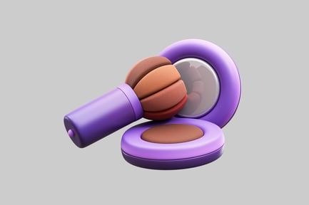 Preview: Makeup brush and compact mirror