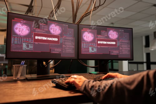 Preview: Dangerous thief planting trojan virus on computer system