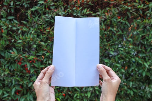 Preview: Place it - Brochure Mockup Against Nature Background