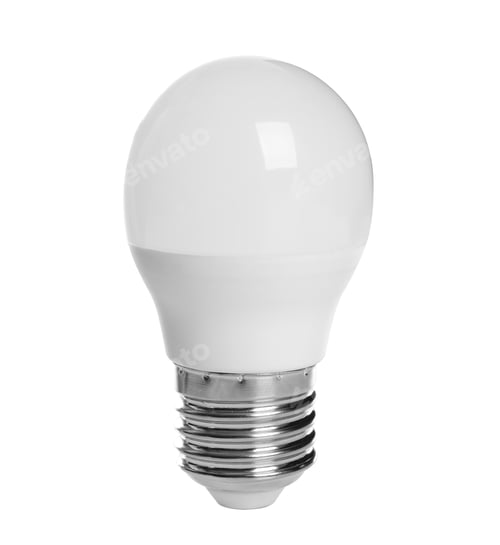Preview: New light bulb for lamp on white background