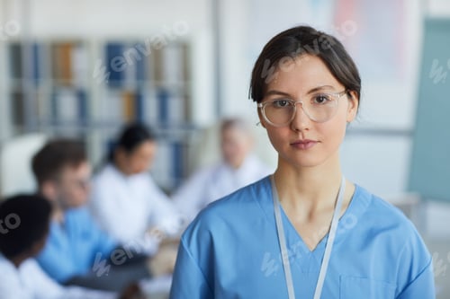 Preview: Portrait of Nurse Looking at Camera