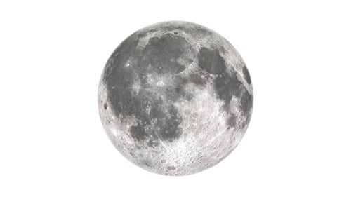 Preview: full moon on a white background