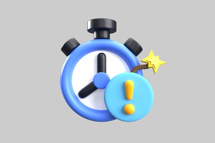 Preview: Alarm clock and warning sign