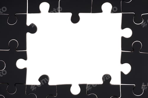 Preview: full frame of black and white puzzles backdrop