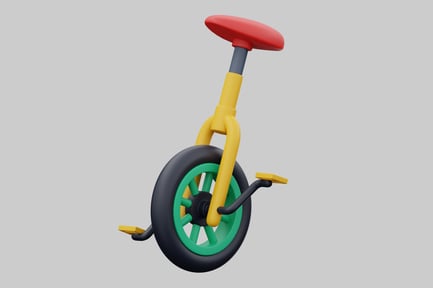 Preview: Cartoon unicycle colorful toy