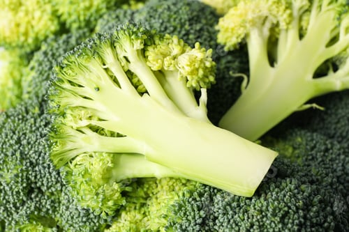 Preview: Broccoli on whole background, close up. Fresh vegetable