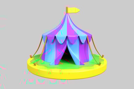 Preview: Cartoon celebration tent, party decoration