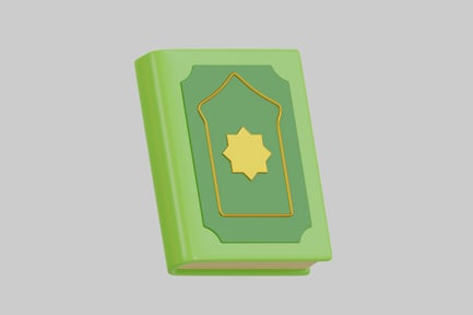 Preview: Green book with gold star design