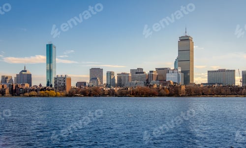 Preview: Boston skyline and Charles River seen from Cambridge - Massachusetts, USA