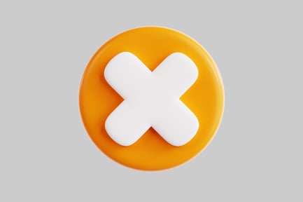 Preview: Cancel mark glossy icon