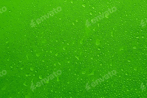 Preview: Water Drops On green Background, Texture colorful waterdrop.