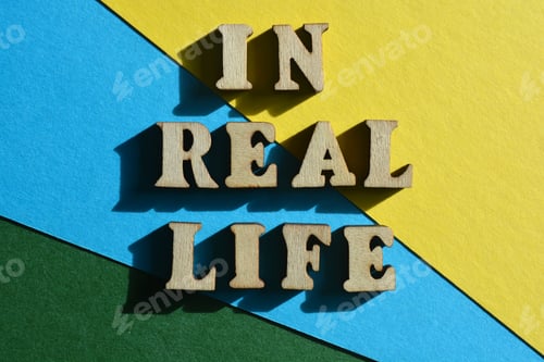 Preview: In Real Life, IRL, phrase as banner headline
