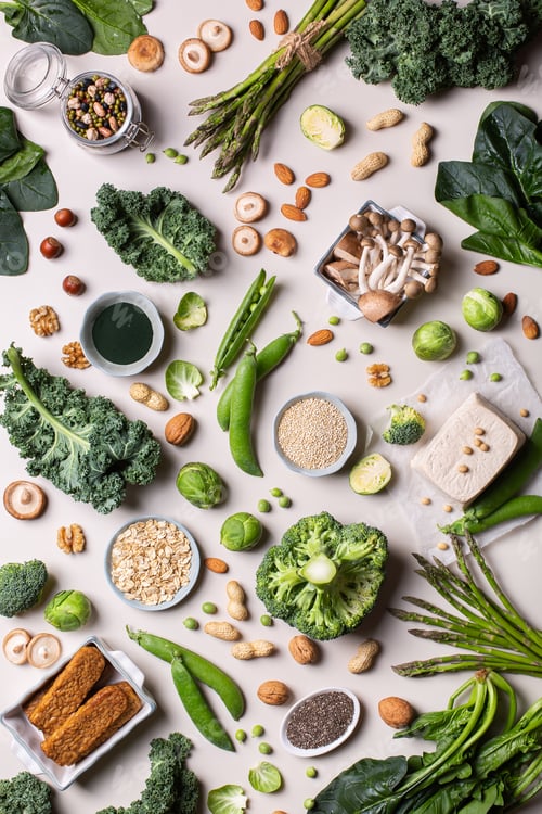 Preview: Variety of vegan, plant based protein food