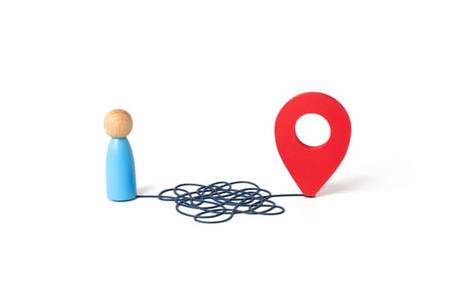 Preview: A confusing route to the point of arrival. Unclear path. Decision making difficulties.