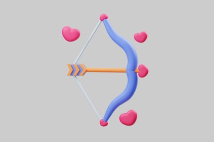 Preview: Cupid bow with hearts