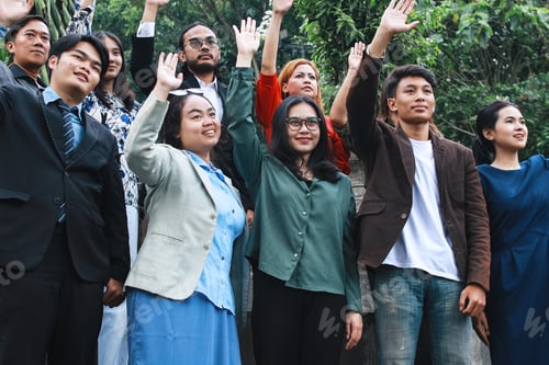 Preview: Business People Raising Hands