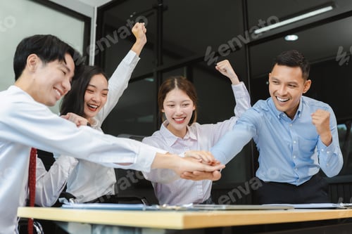 Preview: Happy to be successful partnership teamwork success concept.