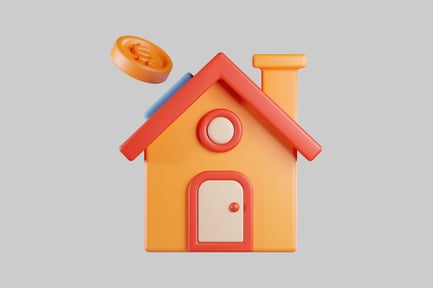 Preview: Home Investment Icon with Coin