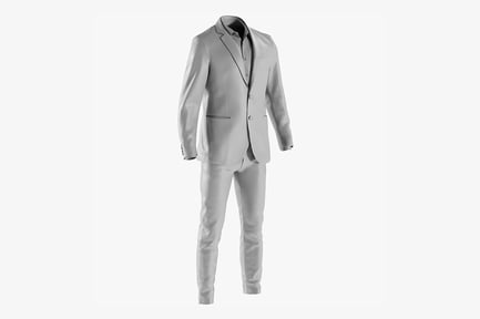 Preview: Men's Business Suit with Shirt and Blazer Base Mesh