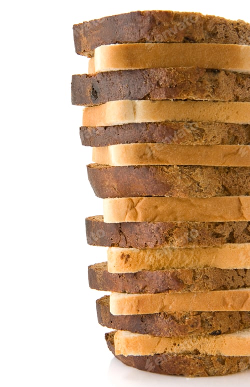 Preview: sliced bread isolated on white