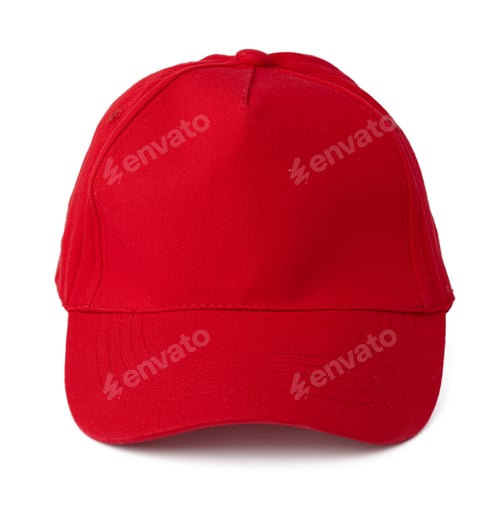 Preview: Red Baseball cap isolated on white background