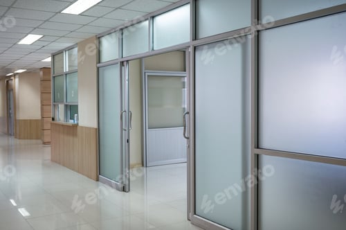 Preview: Hospital corridor and open door to ward