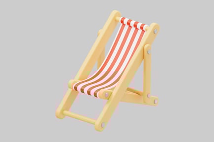 Preview: Classic summer striped beach chair