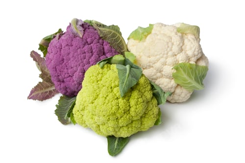 Preview: Fresh purple, green and white cauliflower