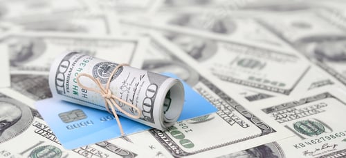 Preview: American money and online modern virtual banking concept