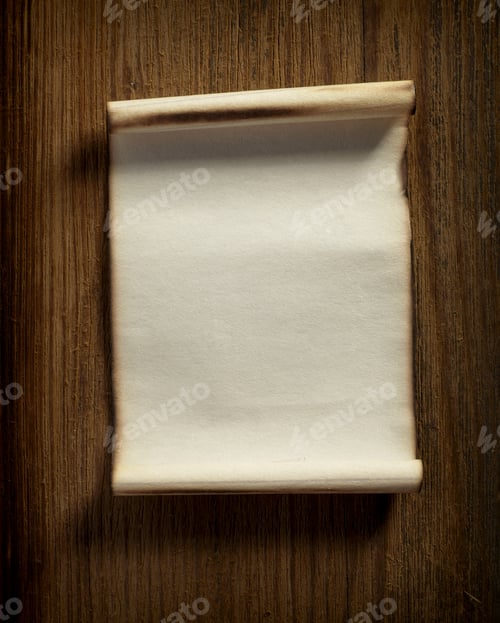 Preview: Close Up Of Grunge Note Paper On Wooden Background
