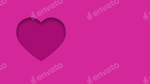 Preview: Pink textured canvas background with heart shape cutout