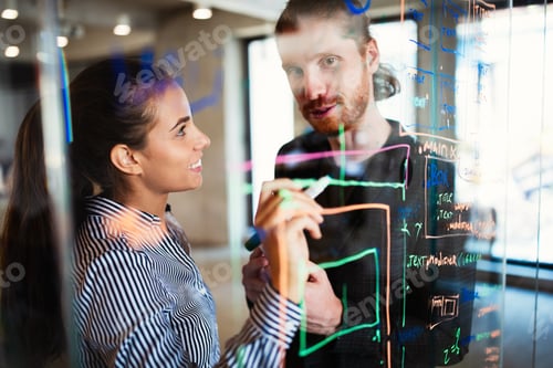 Preview: Software engineers working on project and programming in company