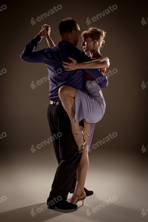 Preview: The man and the woman dancing argentinian tango
