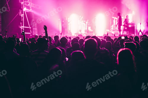 Preview: crowd at live concert music festival