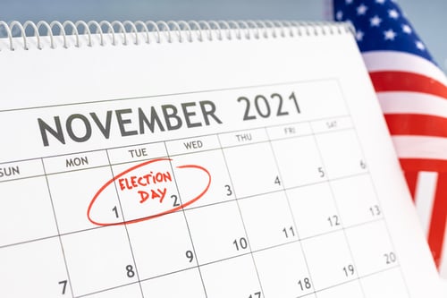 Preview: November 2021 USA election day concept